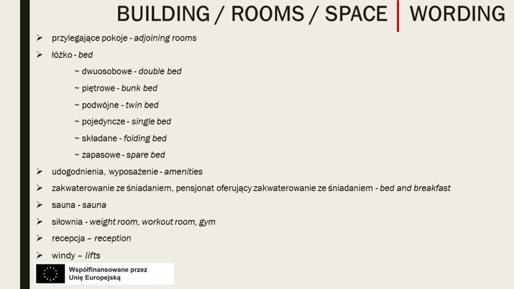 Wording | Bulding/Rooms/ Space 8