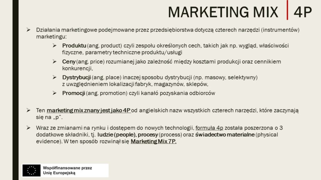 Marketing mix – 4P