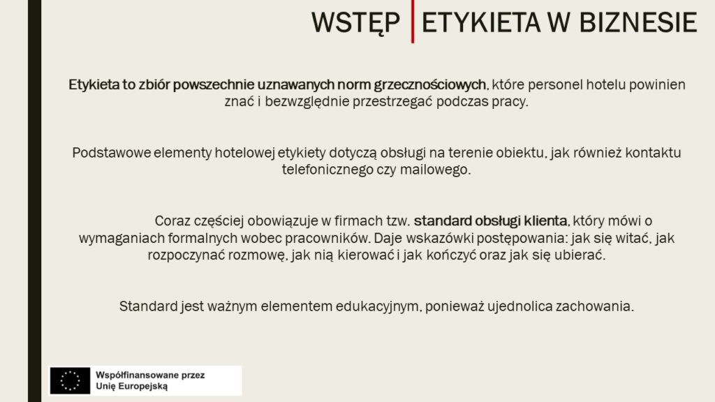 Czym jest Etykieta w biznesie