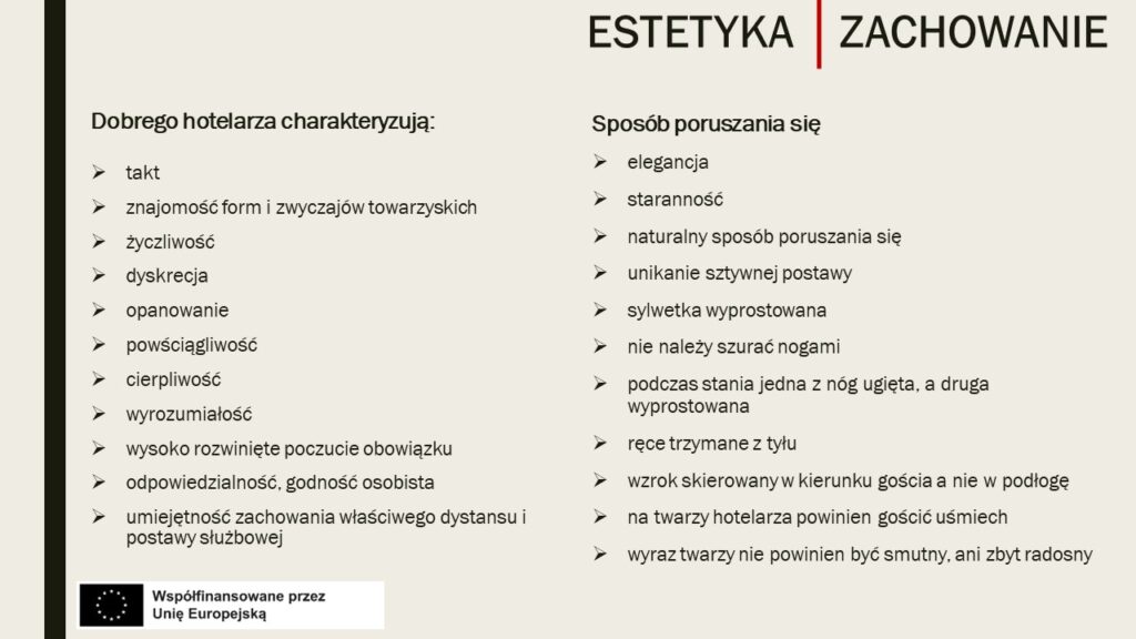 Estetyka – Zachowanie