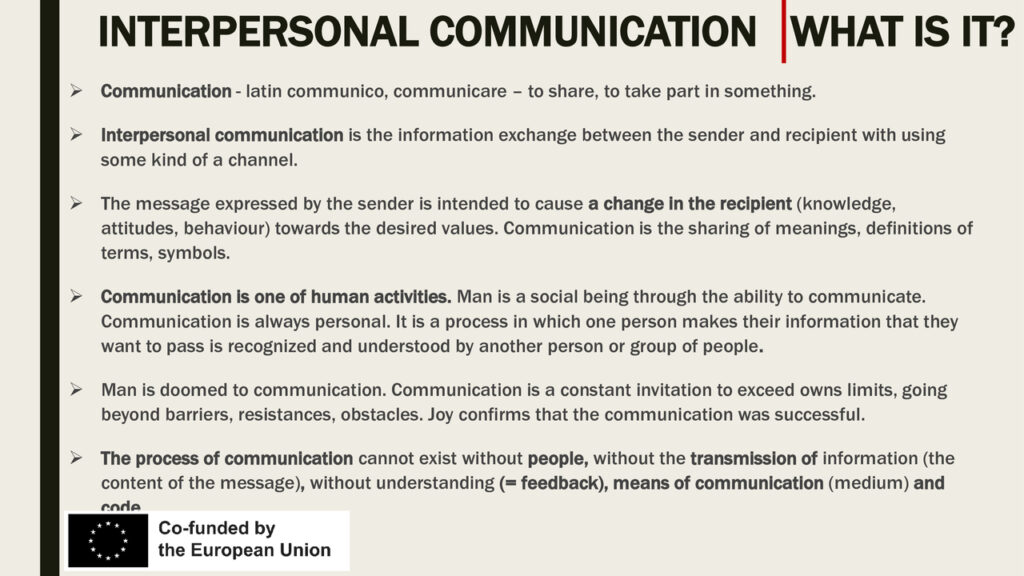 What is interpersonal communication
