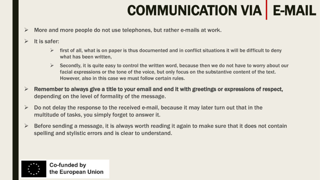 Communication via Email