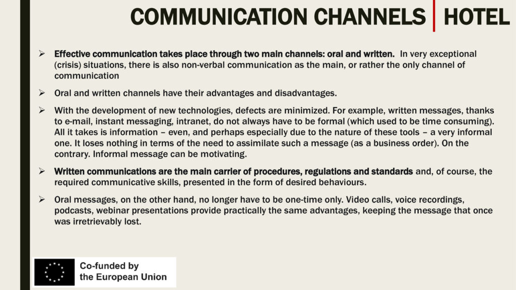 Two main communication channels