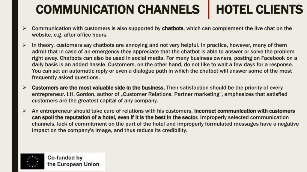 Communication channels and hotel customers 2