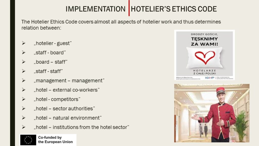 Relationships in the Hotelier Code of Ethics