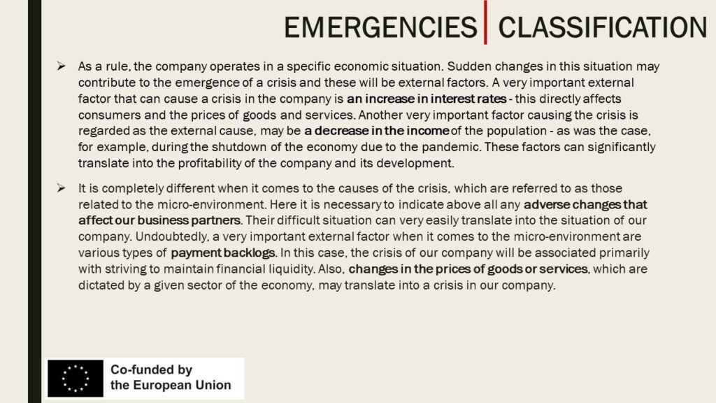 Classification of emergencies 2