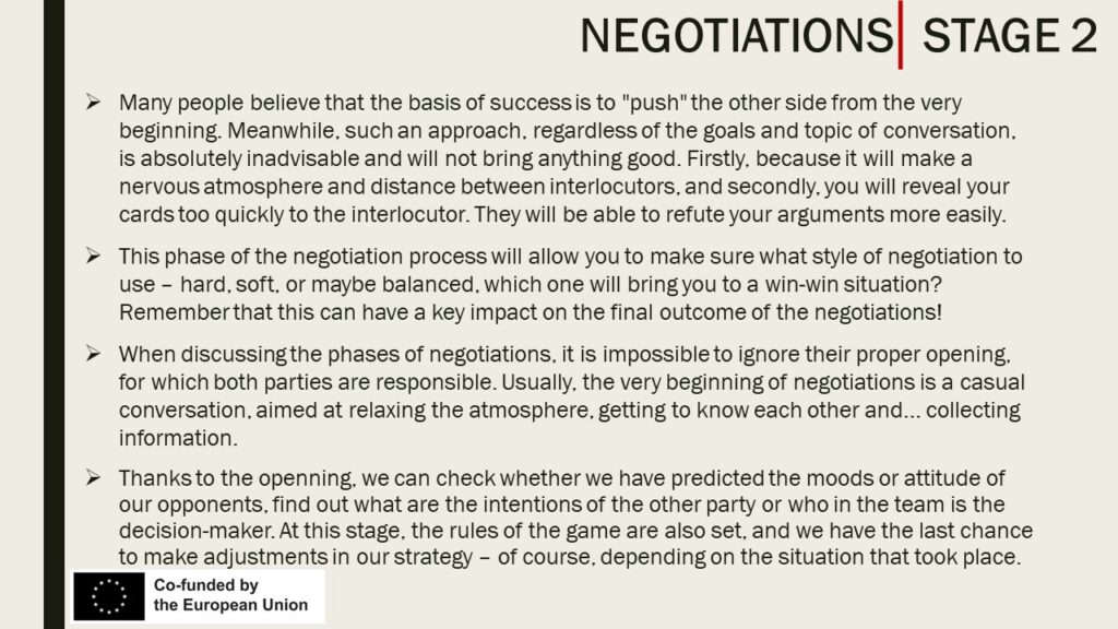 Opening negotiations 2