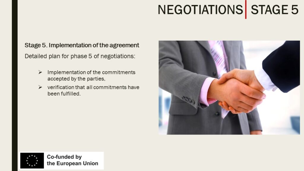 Implementation of the agreement