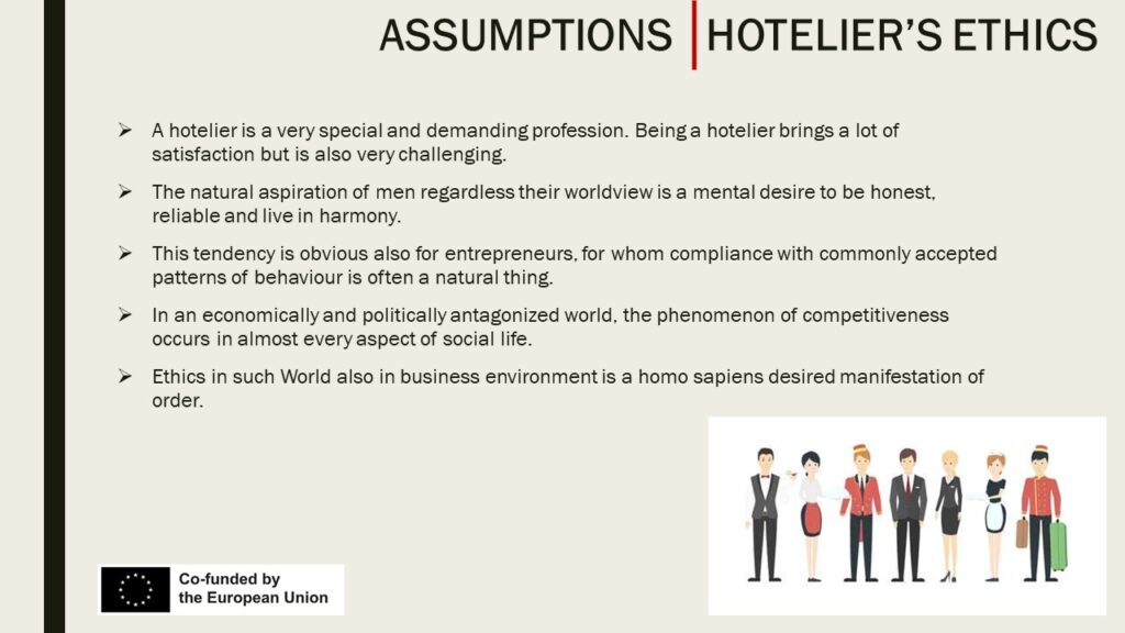 Hotelier ethics - assumptions