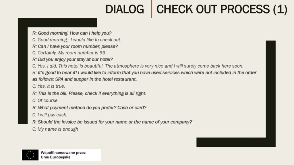 Dialogue | Check out process 1