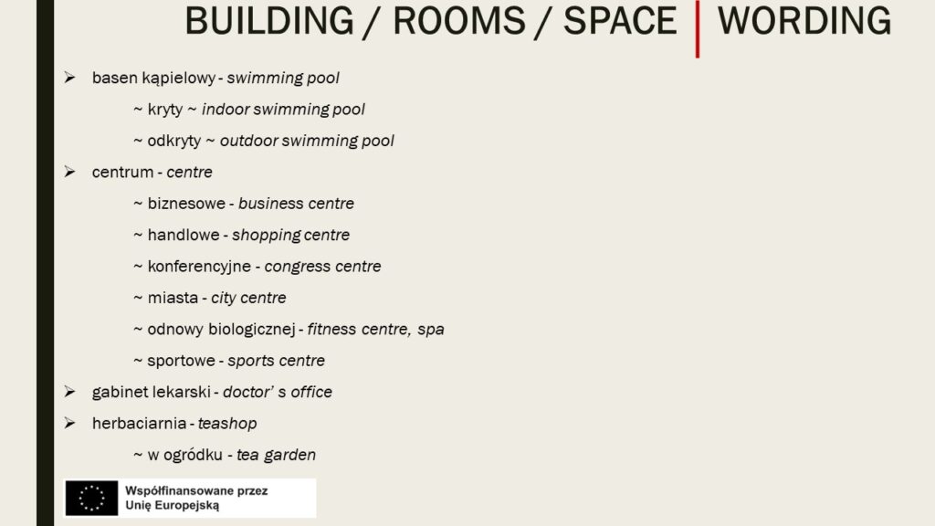 Words | Building/Rooms/Space 3