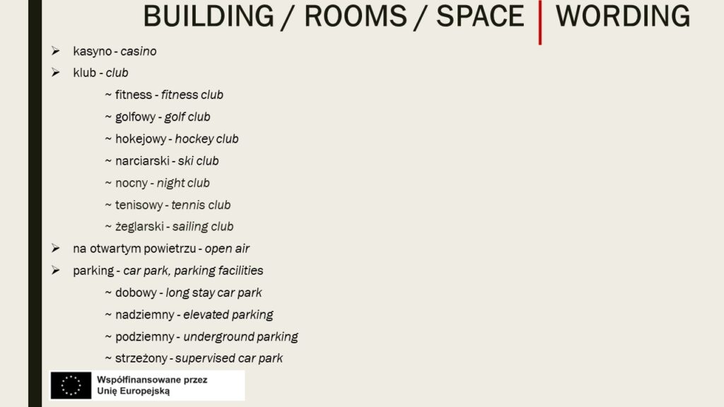Words | Building/Rooms/Space 4