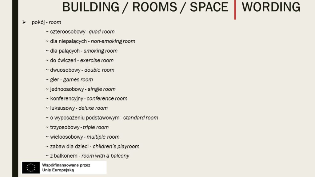 Words | Building/Rooms/Space 5