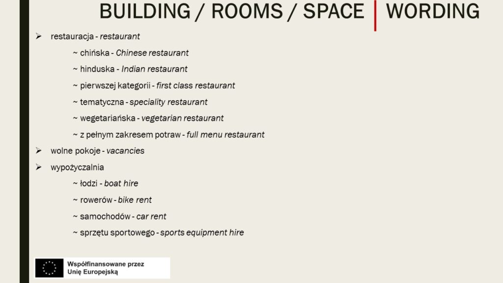 Words | Building/Rooms/Space 7