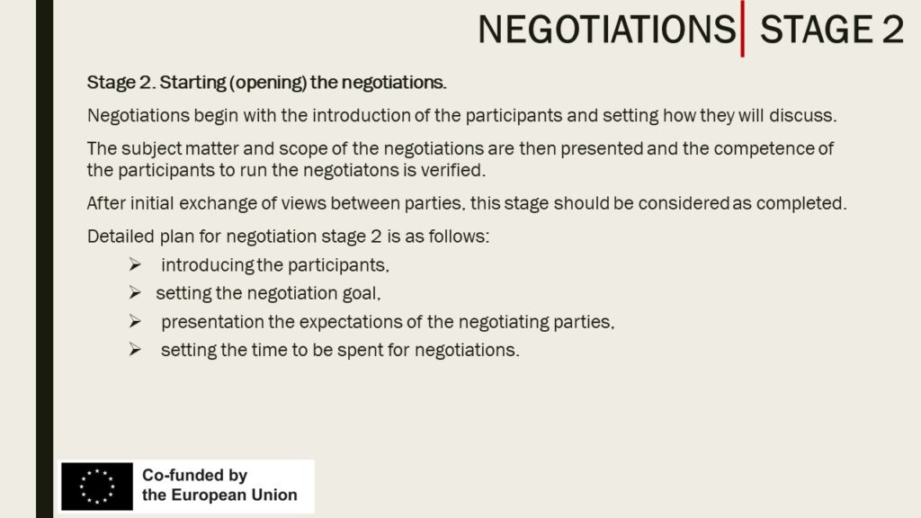 Opening negotiations 1