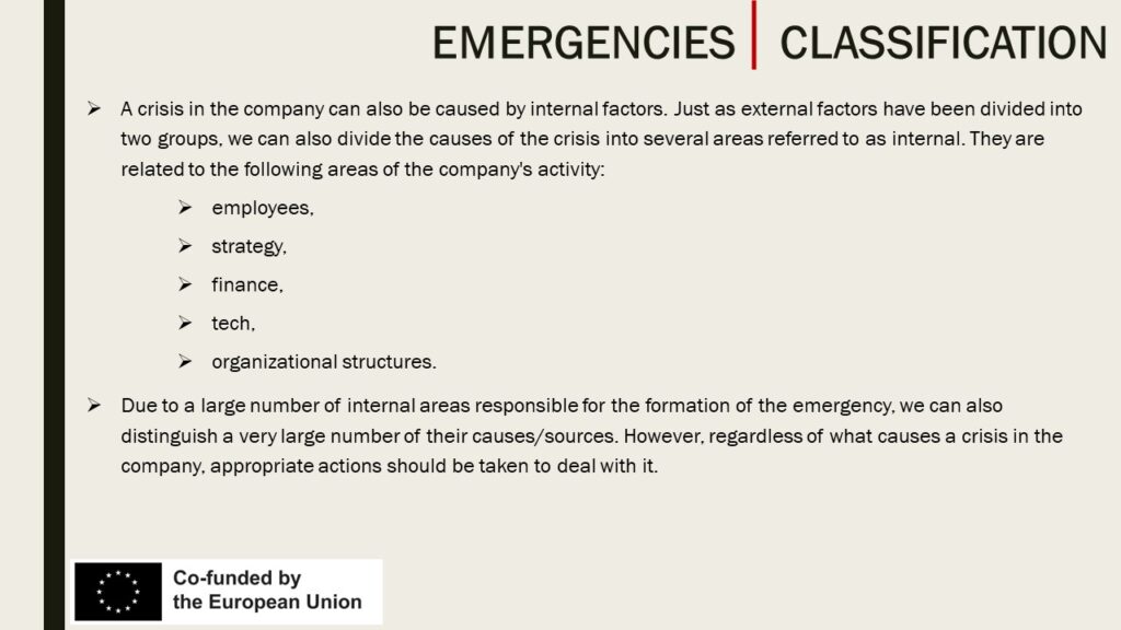 Classification of emergencies 3